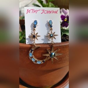 Betsey Johnson celestial earrings